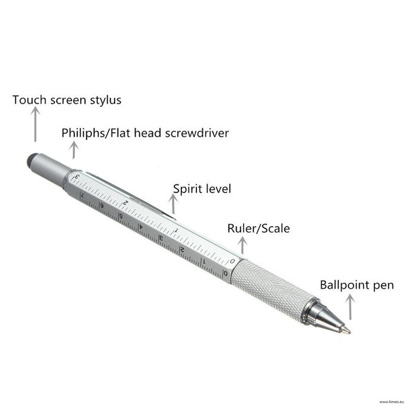 Multitool pen 6in1  hõbedane