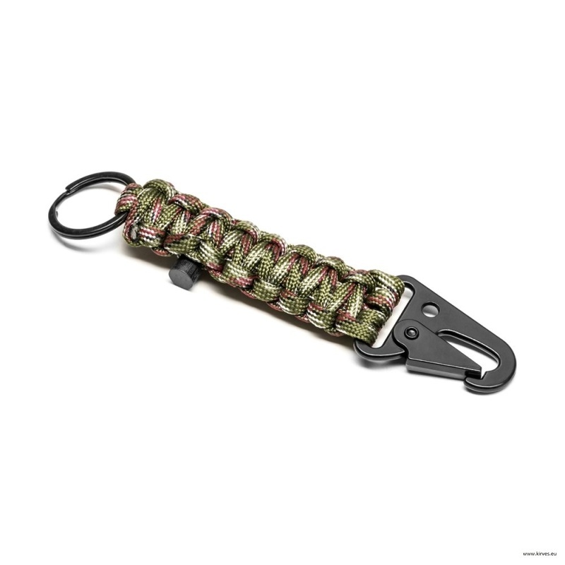 Ellujäämis võtmehoidja Paracord Army Green