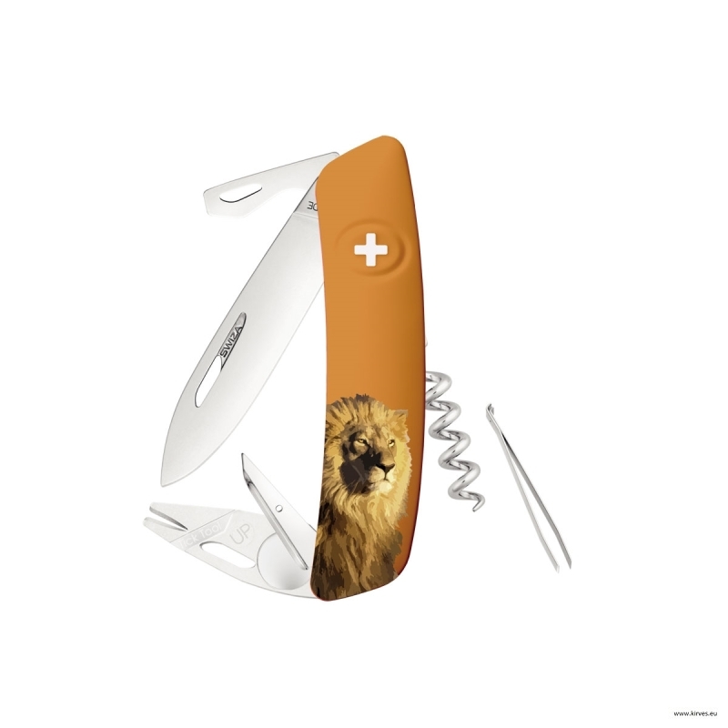Swiza taskunuga TT03 TICK TOOL WILDLIFE seeria LION (lõvi) oranž
