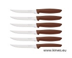 Tramontina PLENUS 6-osaline komplekt – sakilise teraga lihanoad (12 cm), 23498/454, pruun