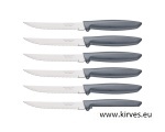 Tramontina PLENUS 6-osaline komplekt – sakilise teraga lihanoad (12 cm), 23498/654, hall