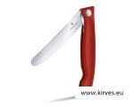 Victorinox kokkukäiv koorimisnuga lainelise teraga punane