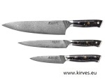 Jaapani Wusaki SAKIN Damascus 10Cr seeria kokanugade komplekt 3 osaline